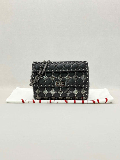 VALENTINO Rockstud Spike Black Shoulder Bag