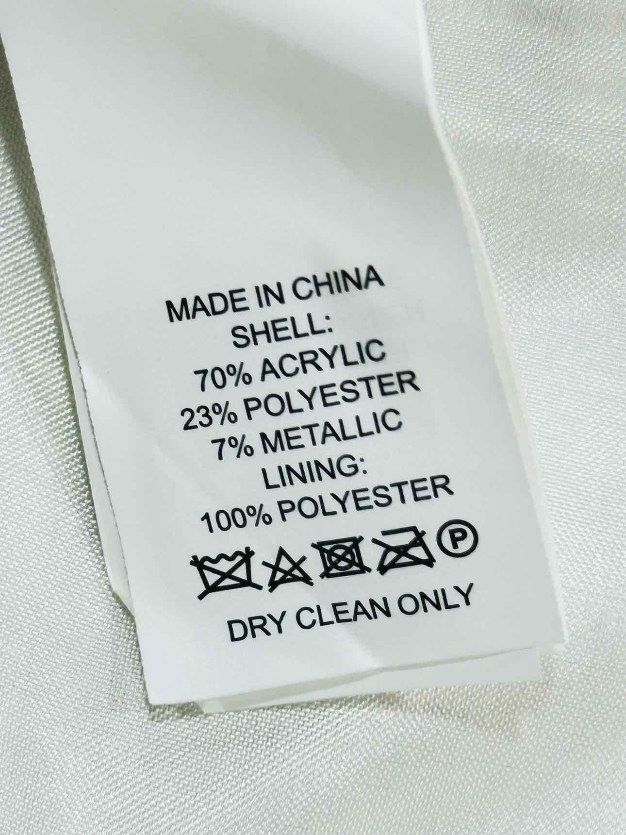 KATE SPADE Silver & White Size US 10 Mini Skirt