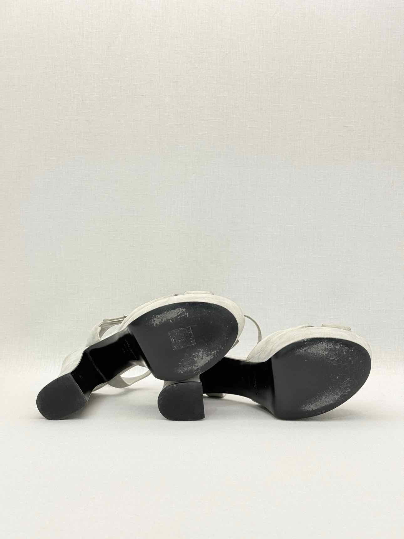 SAINT LAURENT Candy Grey Size EU 40 Platform Sandals
