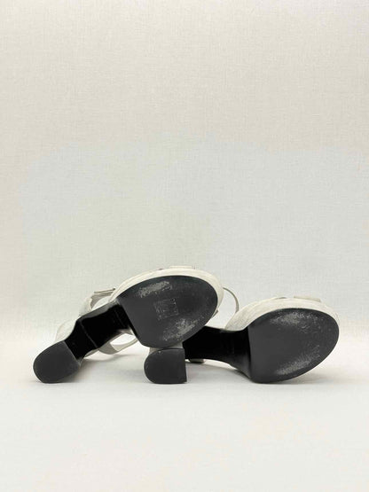 SAINT LAURENT Candy Grey Size EU 40 Platform Sandals