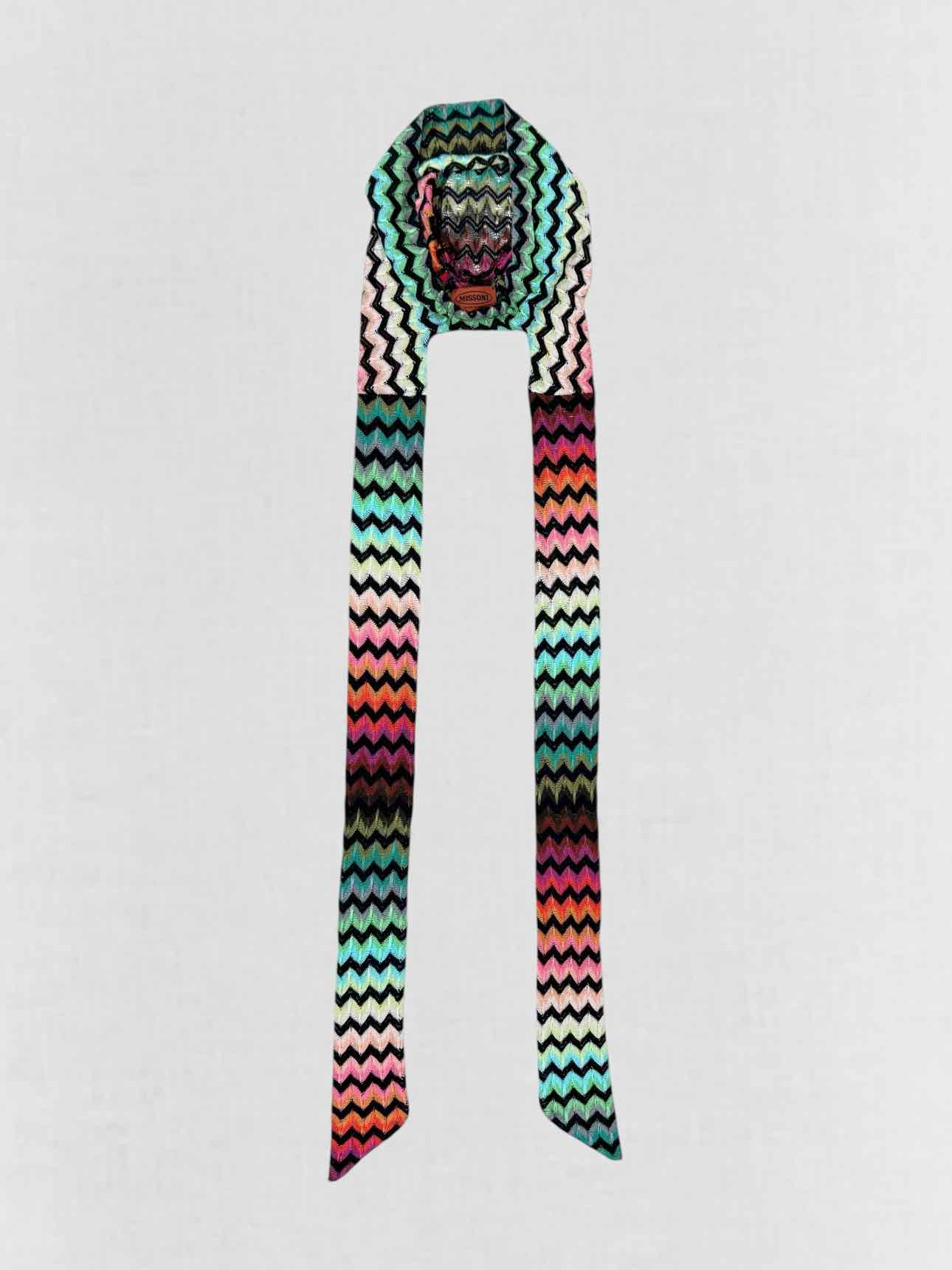 MISSONI Green Multicolor Chevron Hat