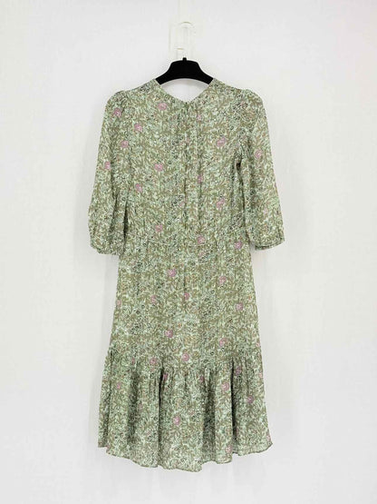 VANESSA BRUNO Green Multicolor Size US 2 Short Dress
