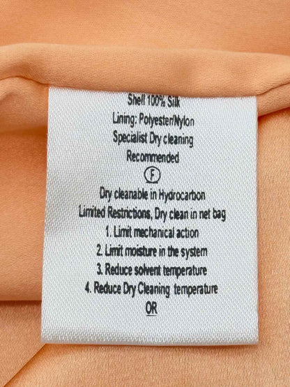 RACHEL GILBERT Cross Peach Cutout Size US 8 Long Dress