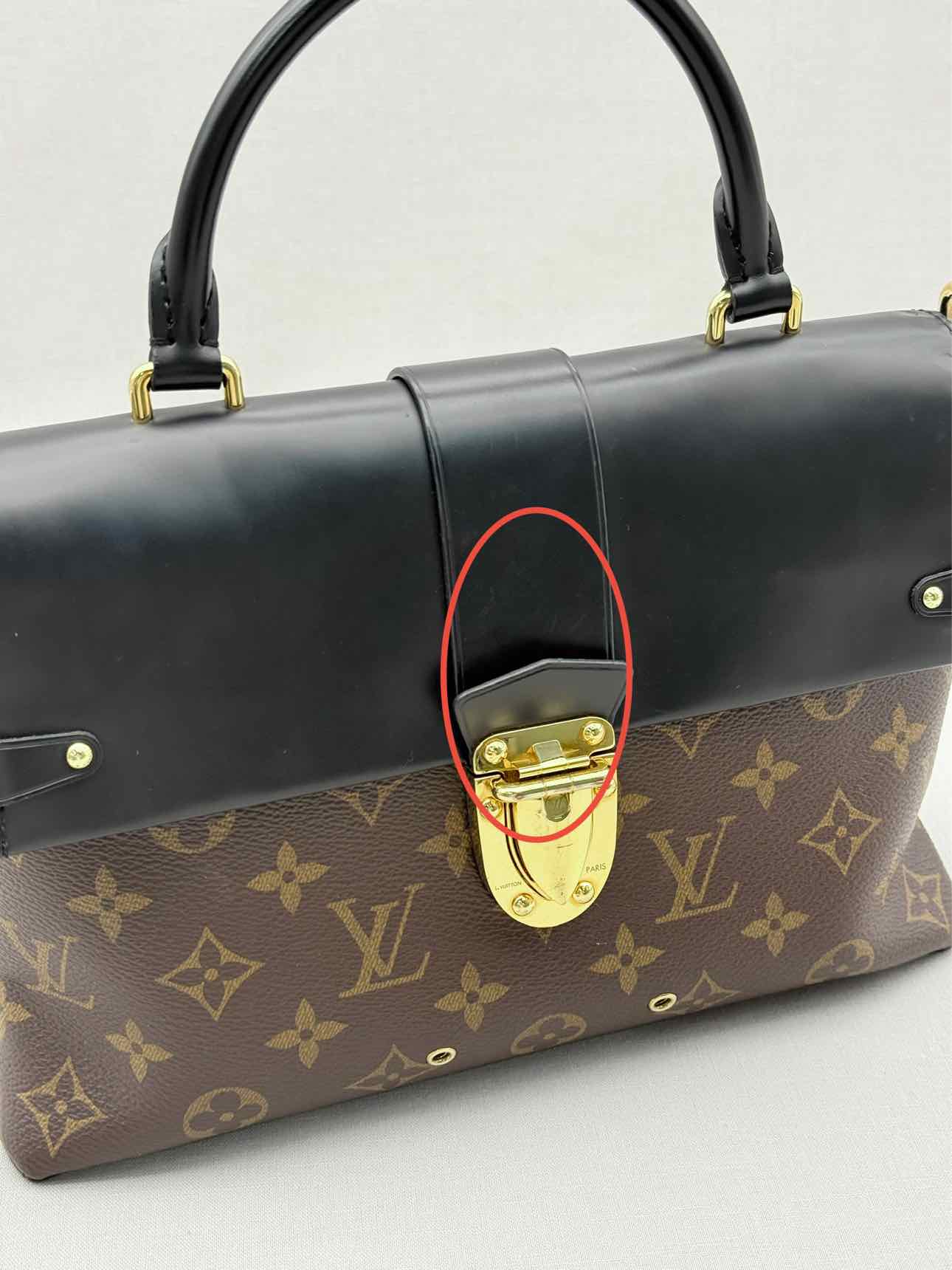 LOUIS VUITTON One Handle Brown & Black Top Handle