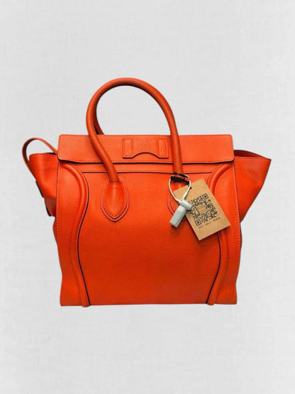 CELINE Mini Luggage Red Top Handle