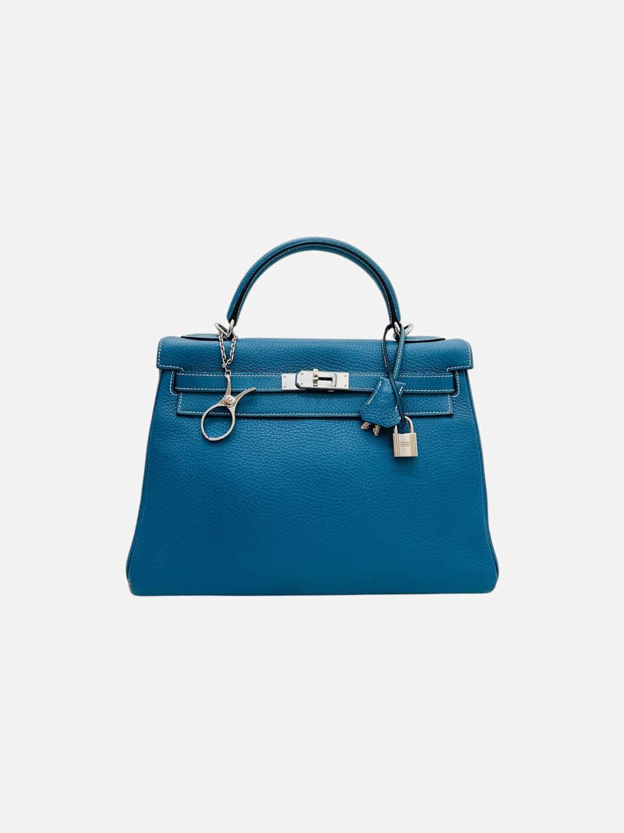 HERMES Kelly Bleu Jean Top Handle