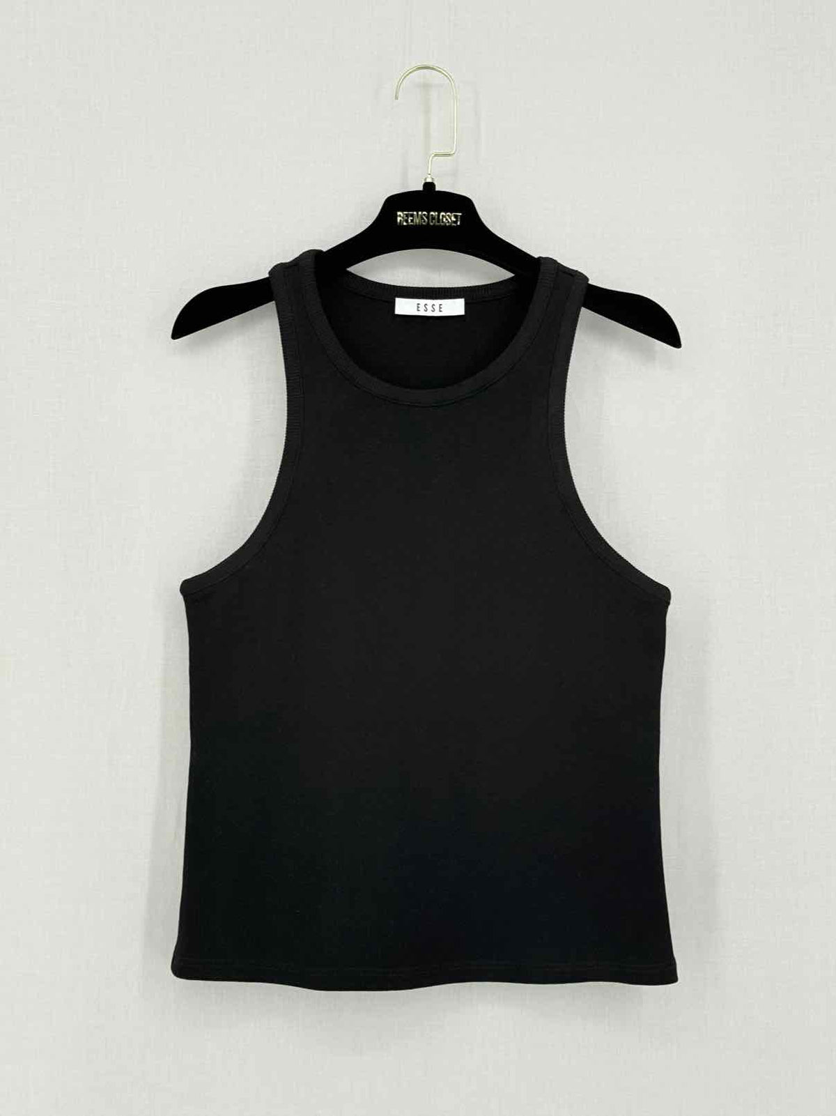 ESSE Black Ribbed Size US 10 Tank Top