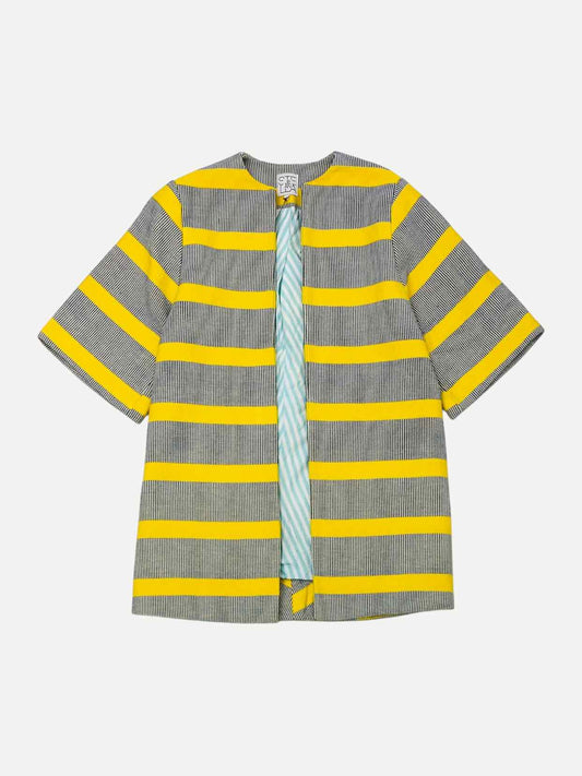 STELLA LUNA Yellow & White Striped Coat