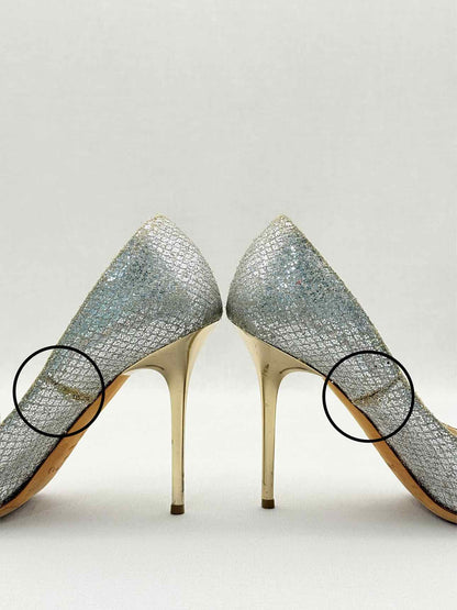 JIMMY CHOO Abel Silver Size EU 39.5 Pumps