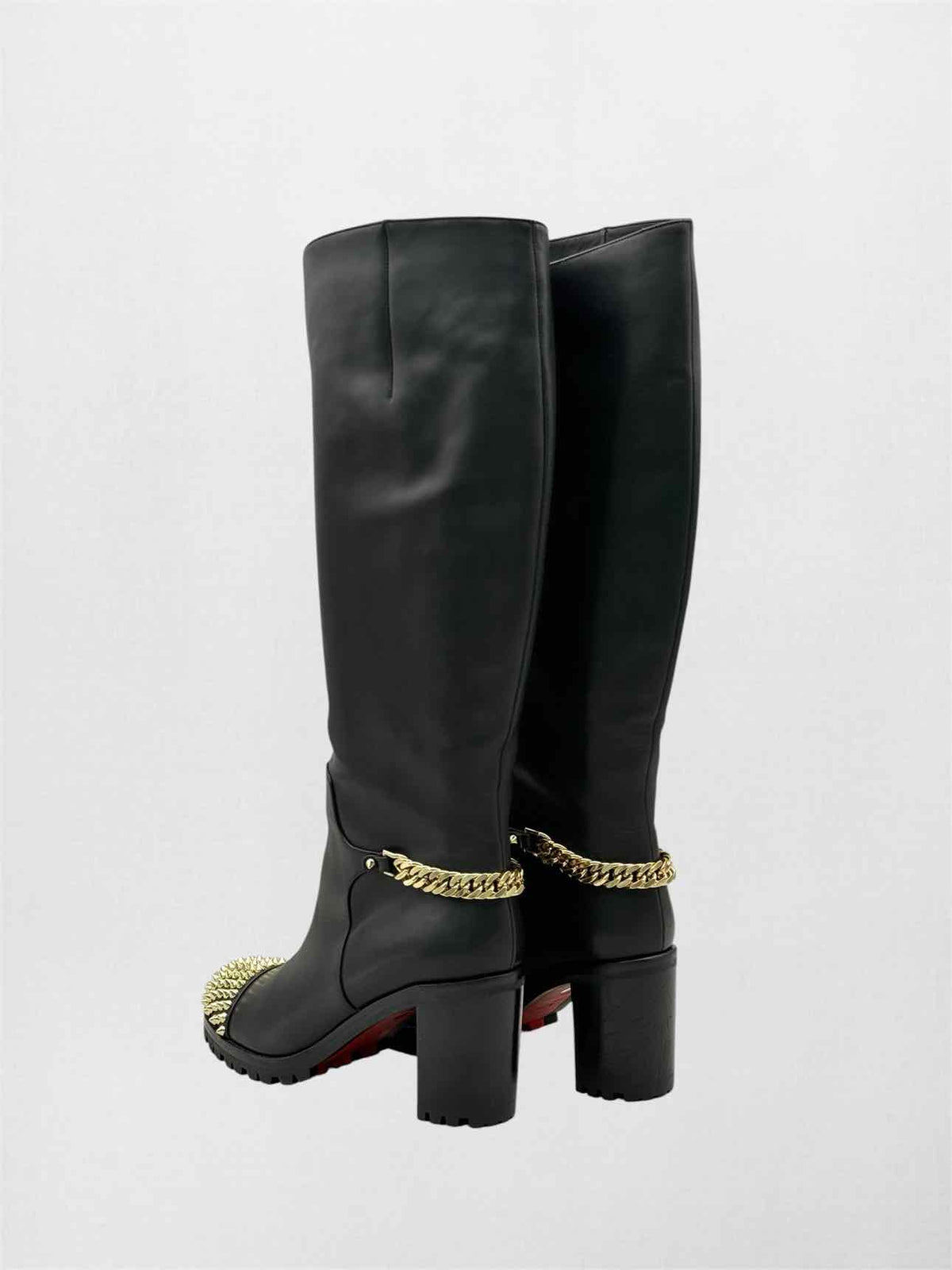 CHRISTIAN LOUBOUTIN Black Size EU 39 Knee High Boots