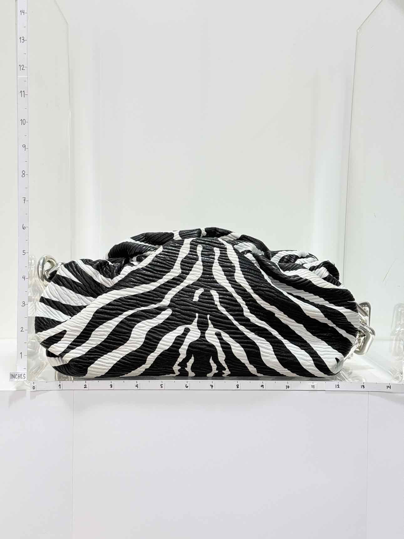 BOTTEGA VENETA Black & White Zebra Stripe Shoulder Bag