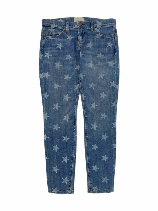 CURRENT ELLIOTT Ankle Blue Star Jeans