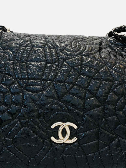 CHANEL Graphic Edge Black Shoulder Bag