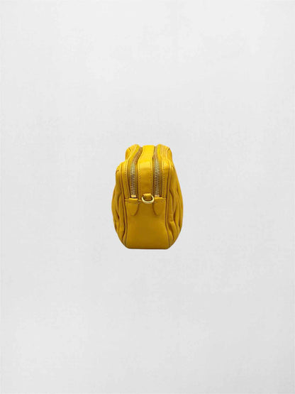 MIU MIU Double Zip Yellow Crossbody