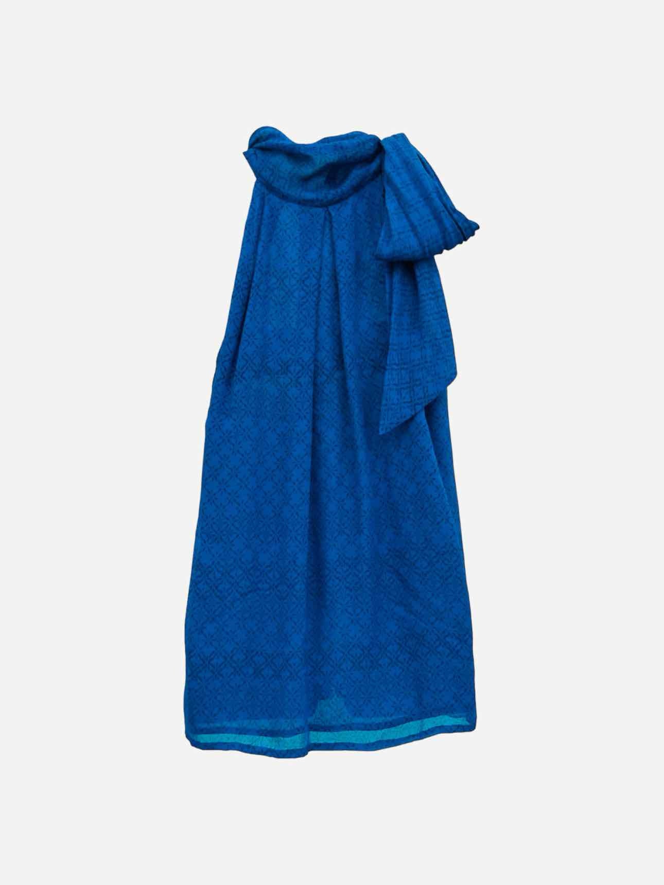 DIANE VON FURSTENBERG Neck Bow Blue Size US 8 Top
