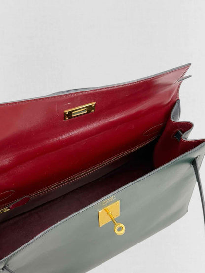 HERMES Vert Fonce, Rouge H, Blue Marine Top Handle