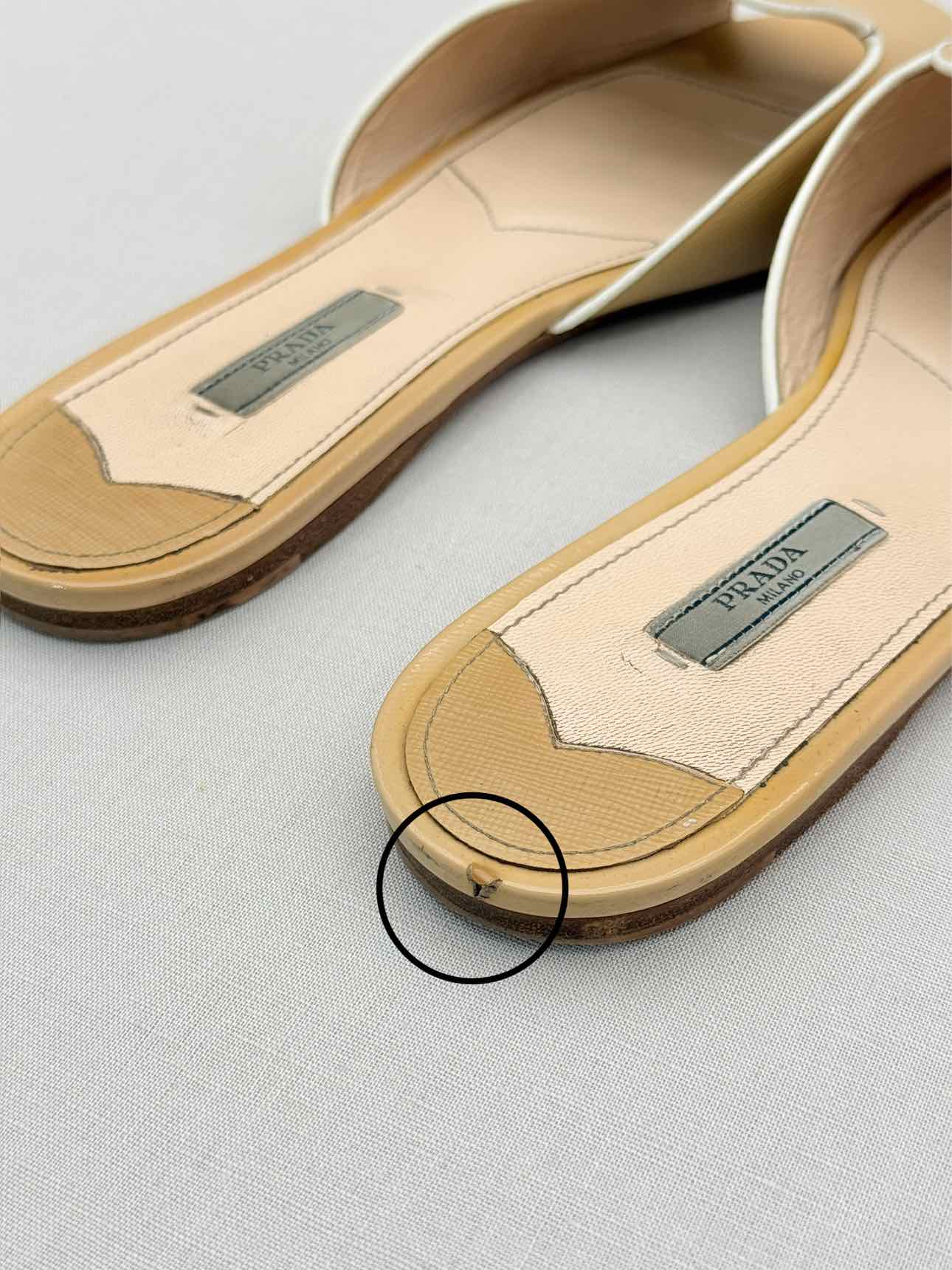 PRADA Beige Size EU 40 Slide Mules