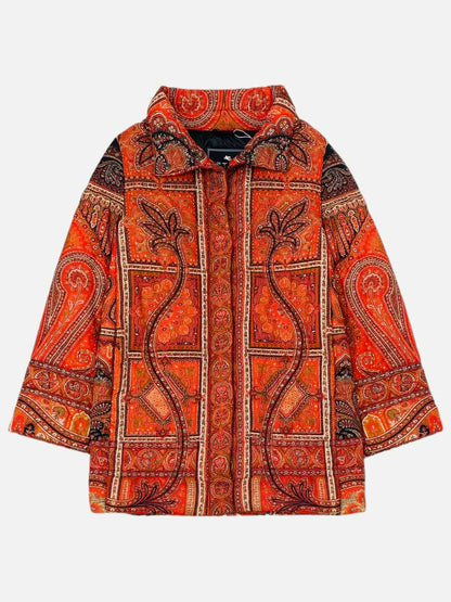ETRO Puffer Orange Multicolor Size US 4 Jacket