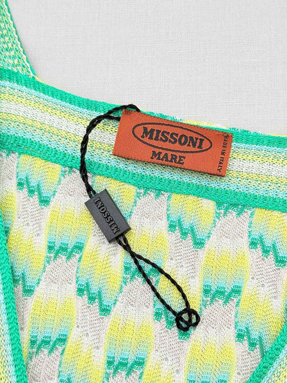 MISSONI MARE Yellow & Green Size US 6 Long Dress
