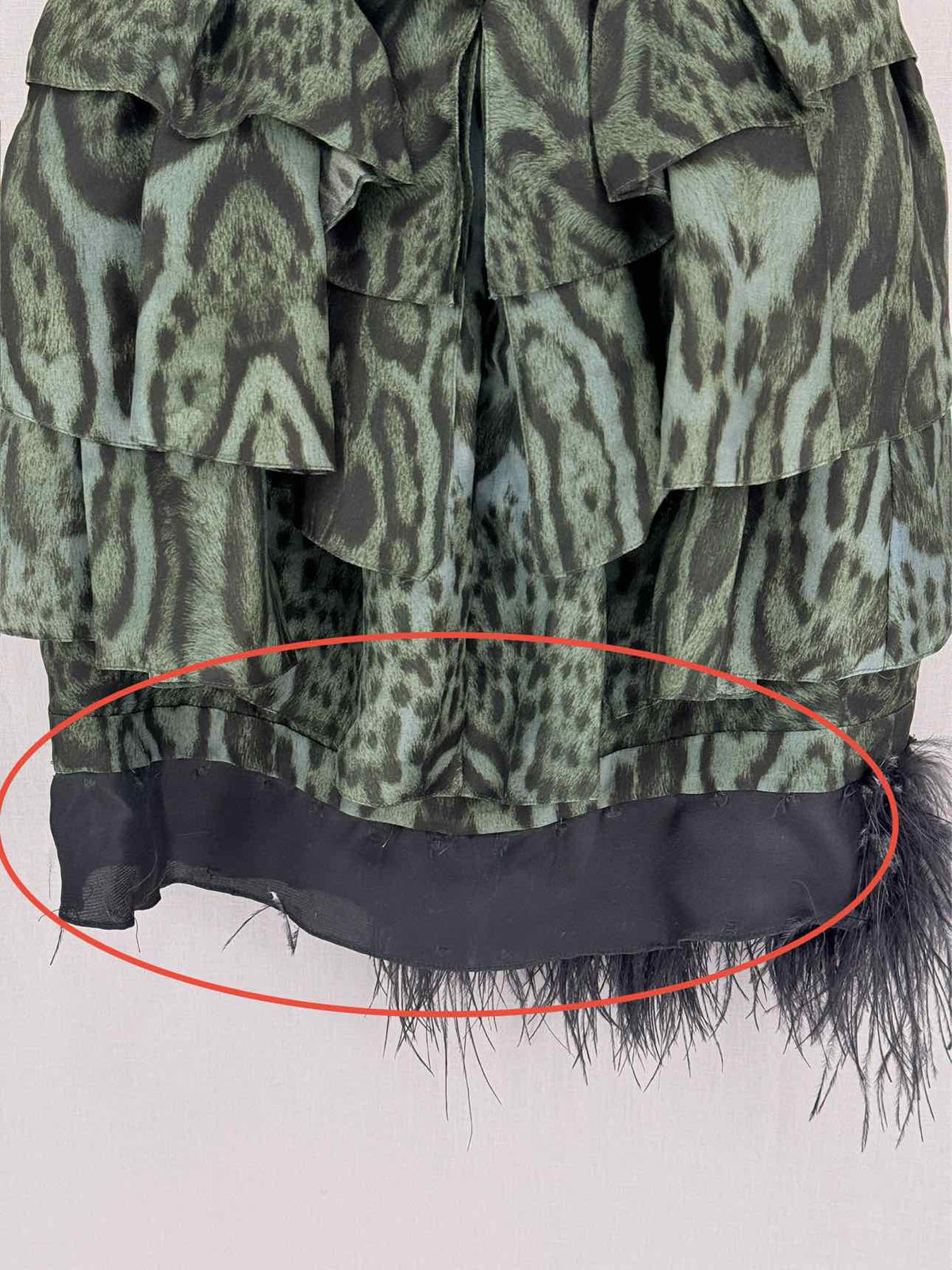 ROBERTO CAVALLI Green & Black Size US 4 Short Dress