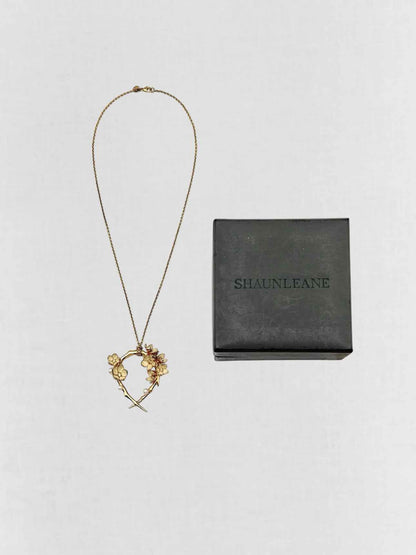 SHAUN LEANE Cherry Blossom diamond & pearl Pendant