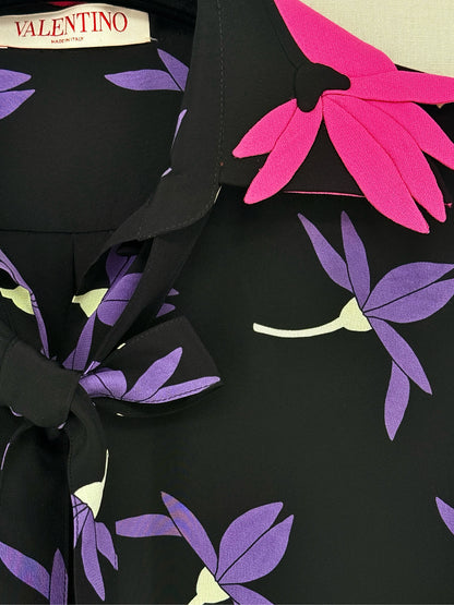 VALENTINO Black & Purple Size US 2/4 Outfit Set