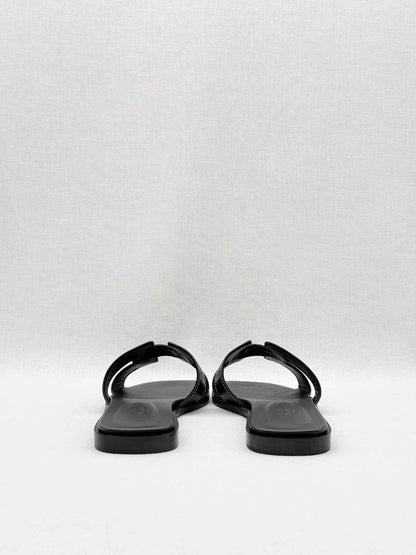HERMES ORAN Noir Size EU 37 Sandals