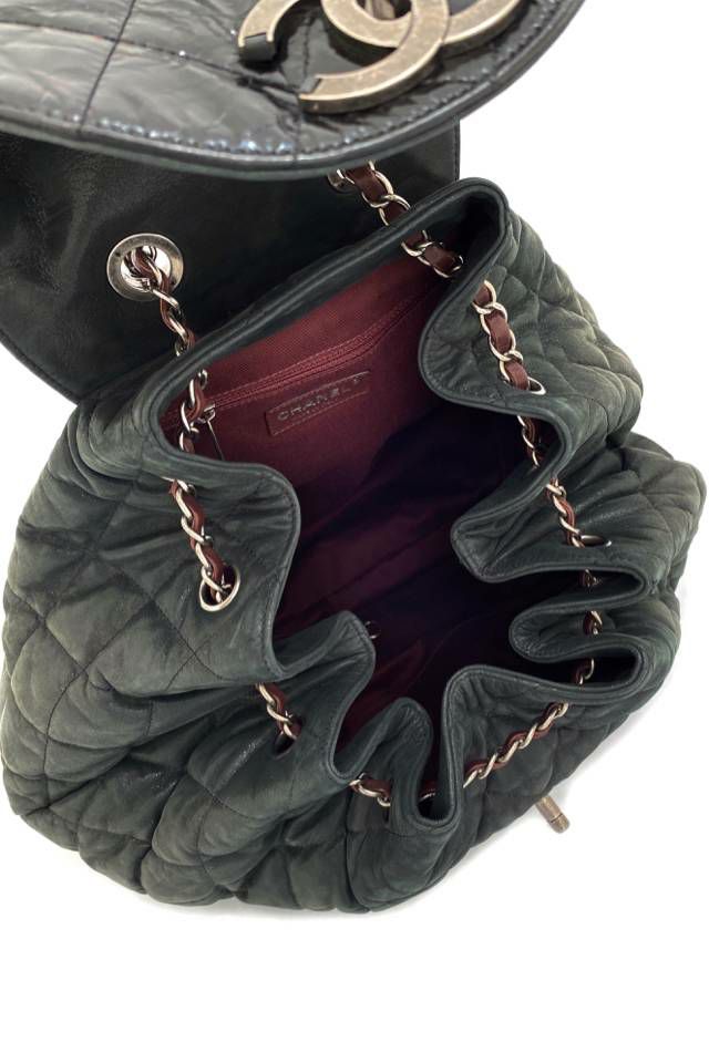 CHANEL Khaki & Black Backpack