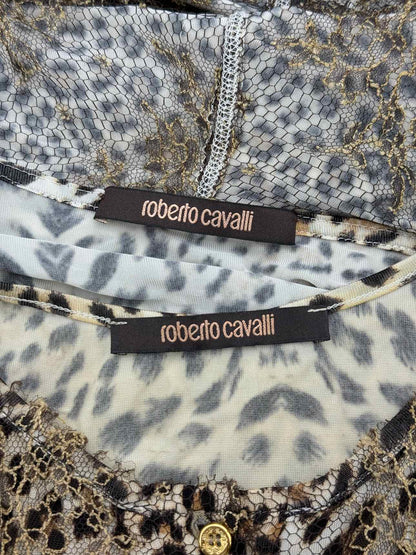 ROBERTO CAVALLI Brown Multicolor Size US 10 Outfit Set