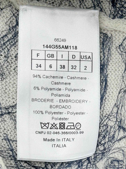 CHRISTIAN DIOR Beige & Black Size US 2 Cardigan