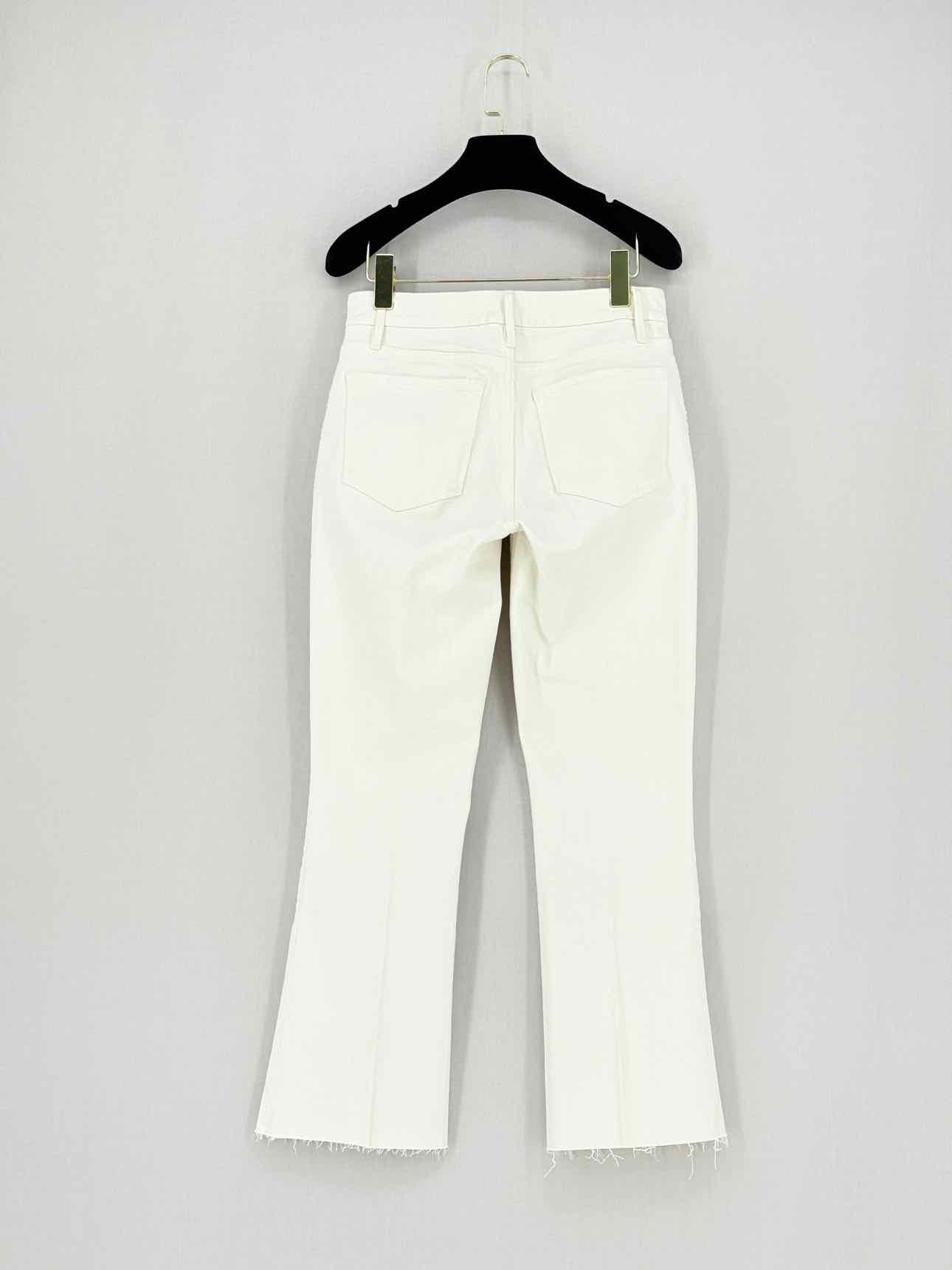 FRAME Le Crop Mini Boot White Size 26 Jeans
