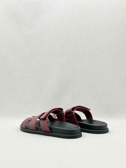 HERMES Chypre Rouge H Size EU 38.5 Sandals