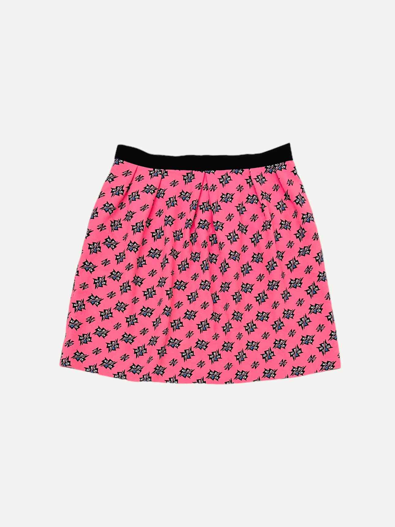 SANDRO Pink Multicolor Printed Size XSmall Mini Skirt