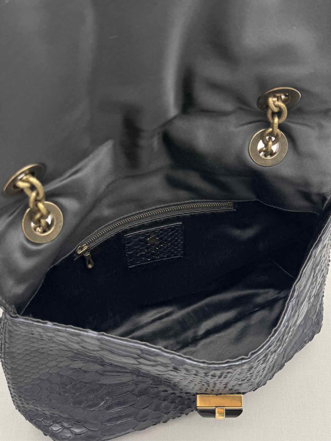 LANVIN Bow Navy Shoulder Bag