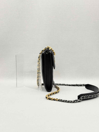CHANEL Black Quilted Phone case