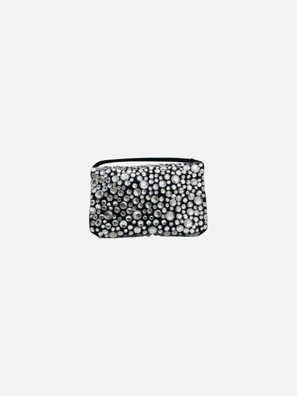 SONIA RYKIEL Crystal Embellished Black Shoulder Bag