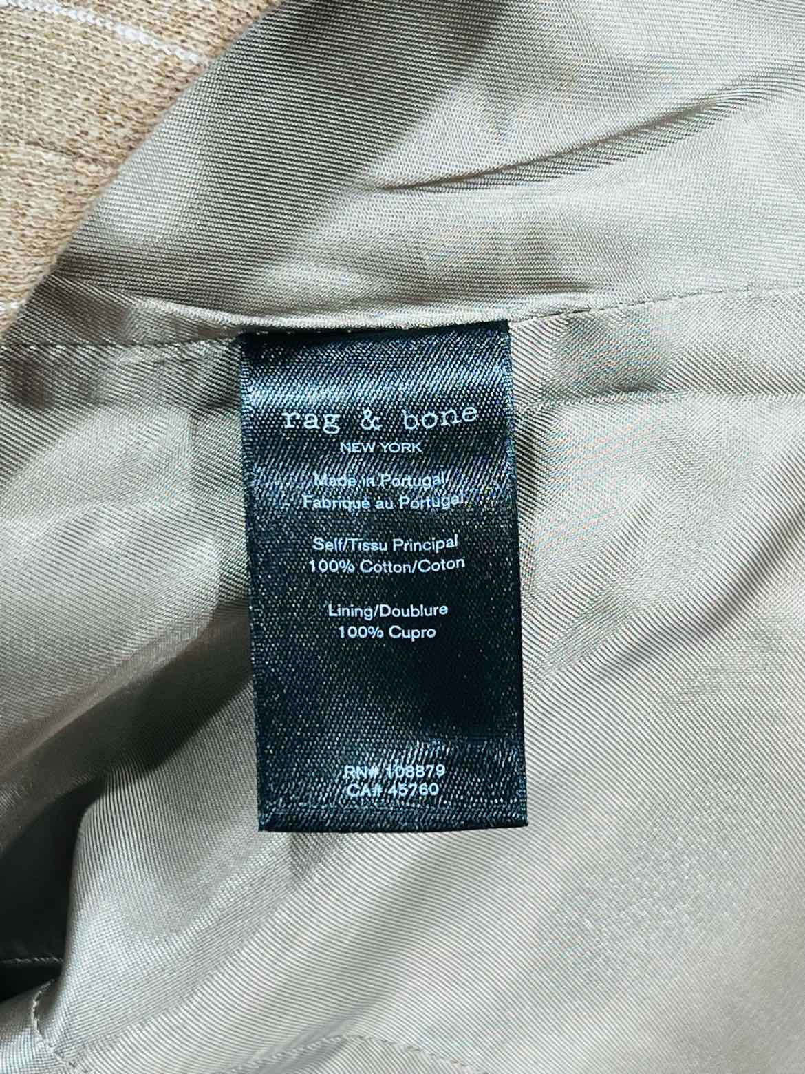 RAG & BONE Priya Beige w/ Cream Size US 4 Waistcoat