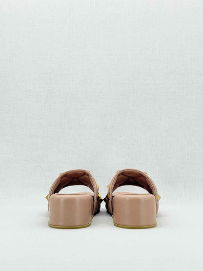 VALENTINO GARAVANI Roman Stud Beige Size EU 38 Slides