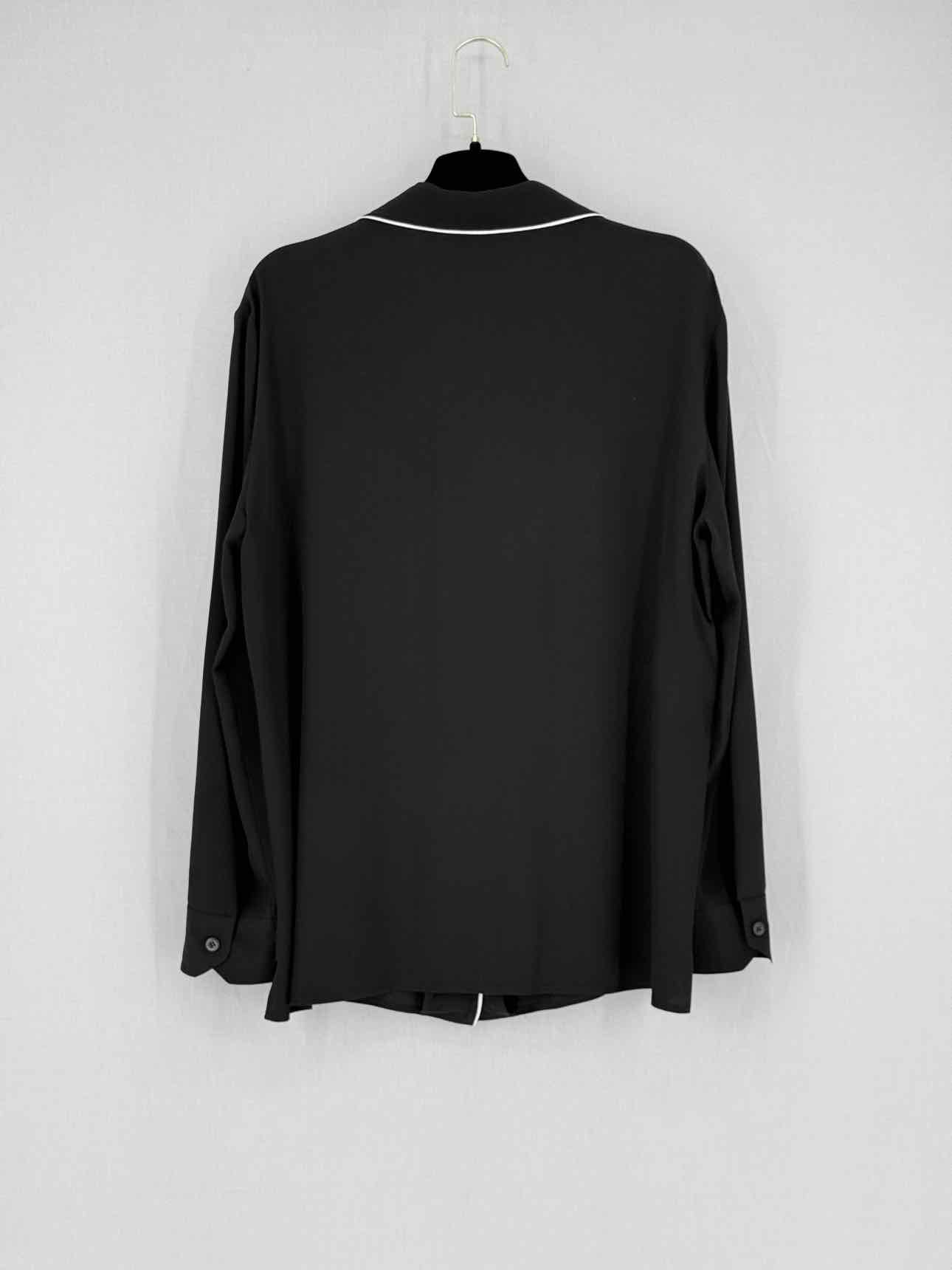PRADA Black w/ White Trimmings Size US 8 Shirt
