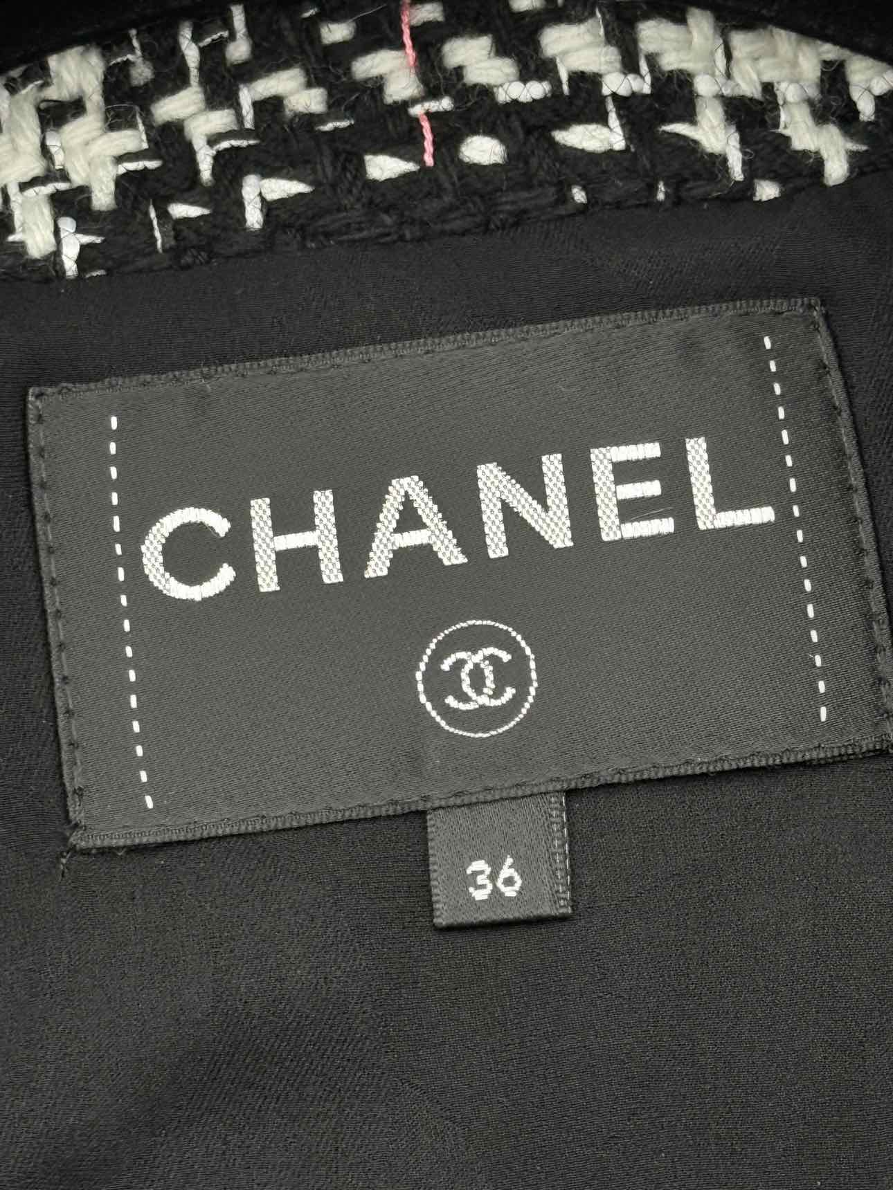CHANEL Black Multicolor Tweed Size US 4 Jacket