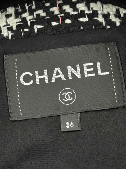 CHANEL Black Multicolor Tweed Size US 4 Jacket