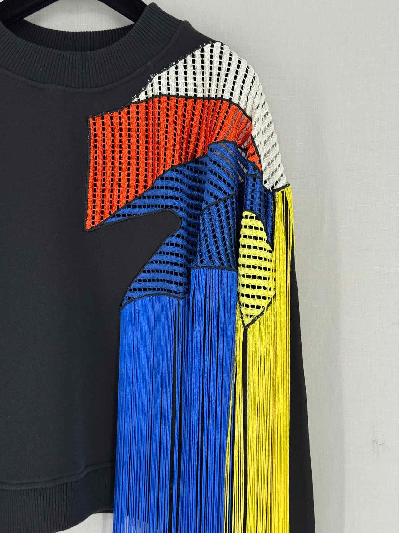 CHRISTOPHER KANE Black Multicolor Size XSmall Sweater