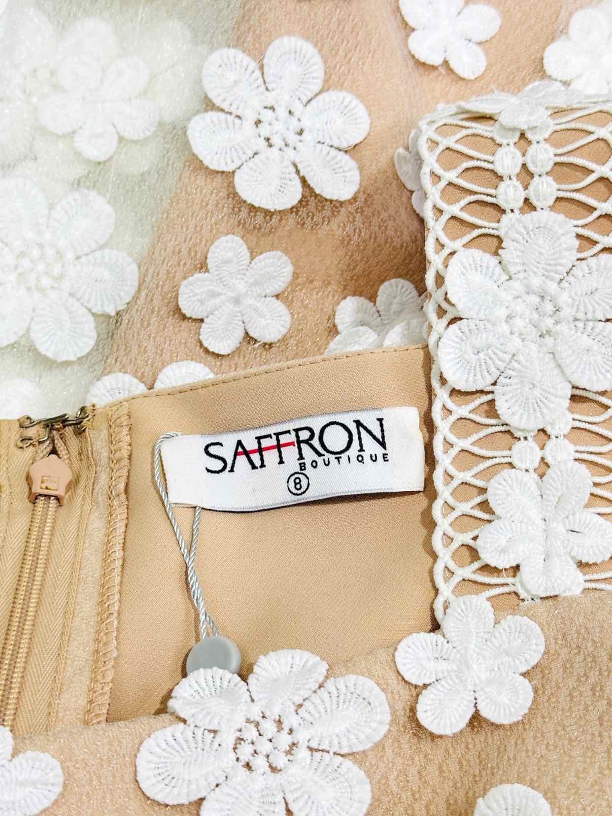 SAFFRON BOUTIQUE White Size US 8 Knee Length Dress