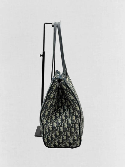 DIOR Promenade Blue & Beige Oblique Jacquard Tote Bag