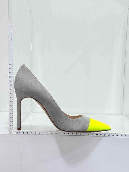 MANOLO BLAHNIK Bipunta Grey & Yellow Size EU 38.5 Pumps