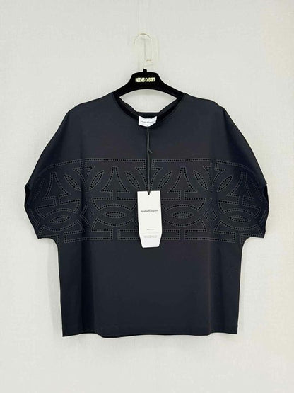SALVATORE FERRAGAMO Black Size Large Top