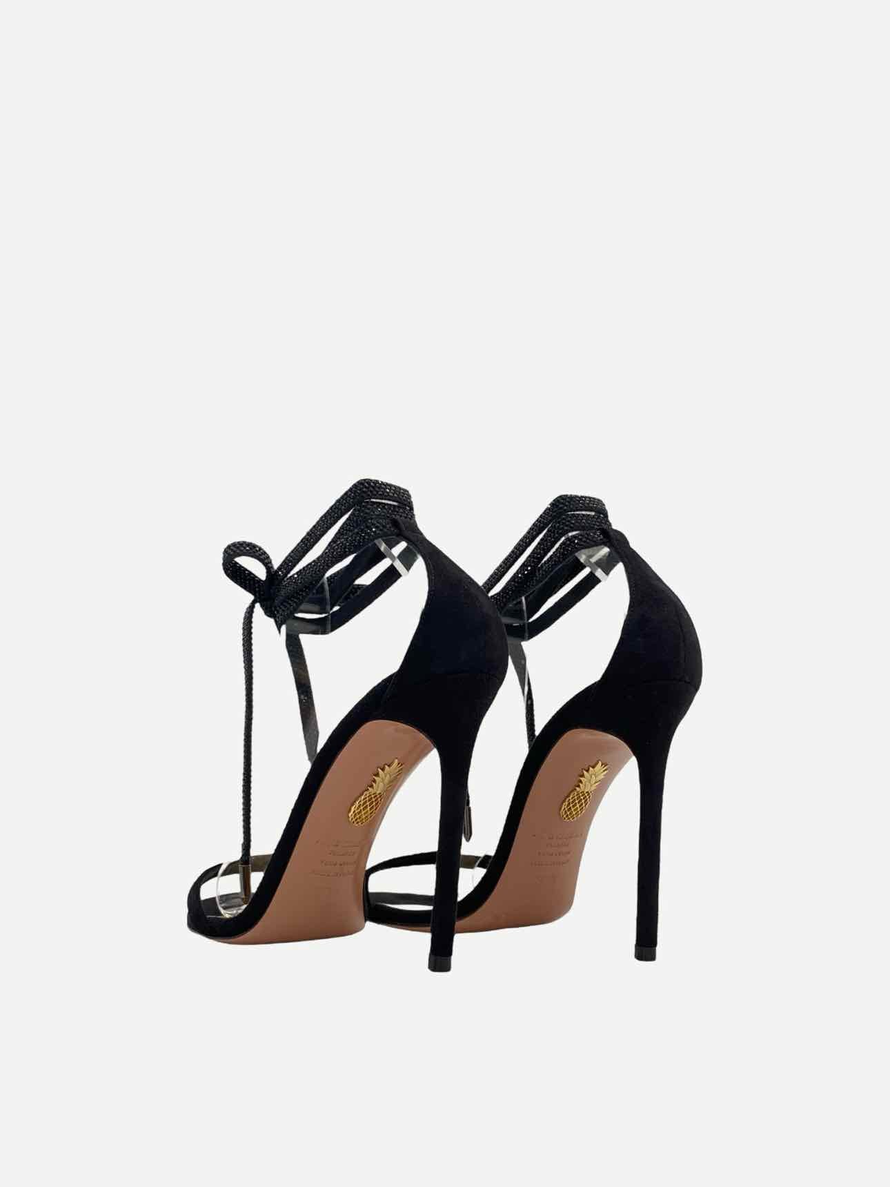 AQUAZZURA Olie Black Size EU 38.5 Heeled Sandals