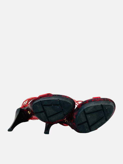 CESARE PACIOTTI Red Size EU 38 Heeled Sandals