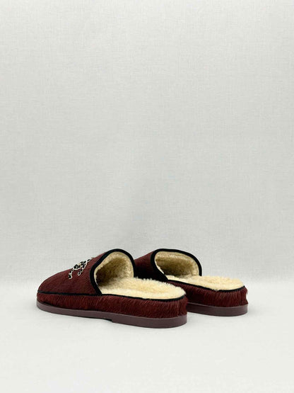CHANEL Pre-Fall 2022 Burgundy Size EU 39 Mules