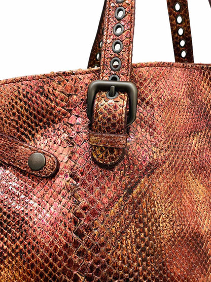 BOTTEGA VENETA Shopper Metallic Rust Tote Bag